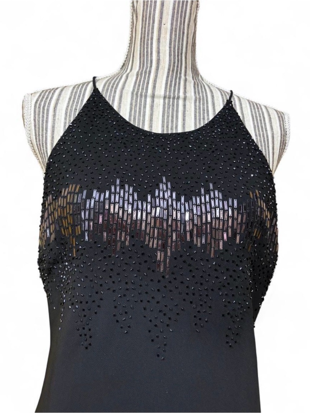 Y2k black sequin , beaded LNWOT dress by CACHET